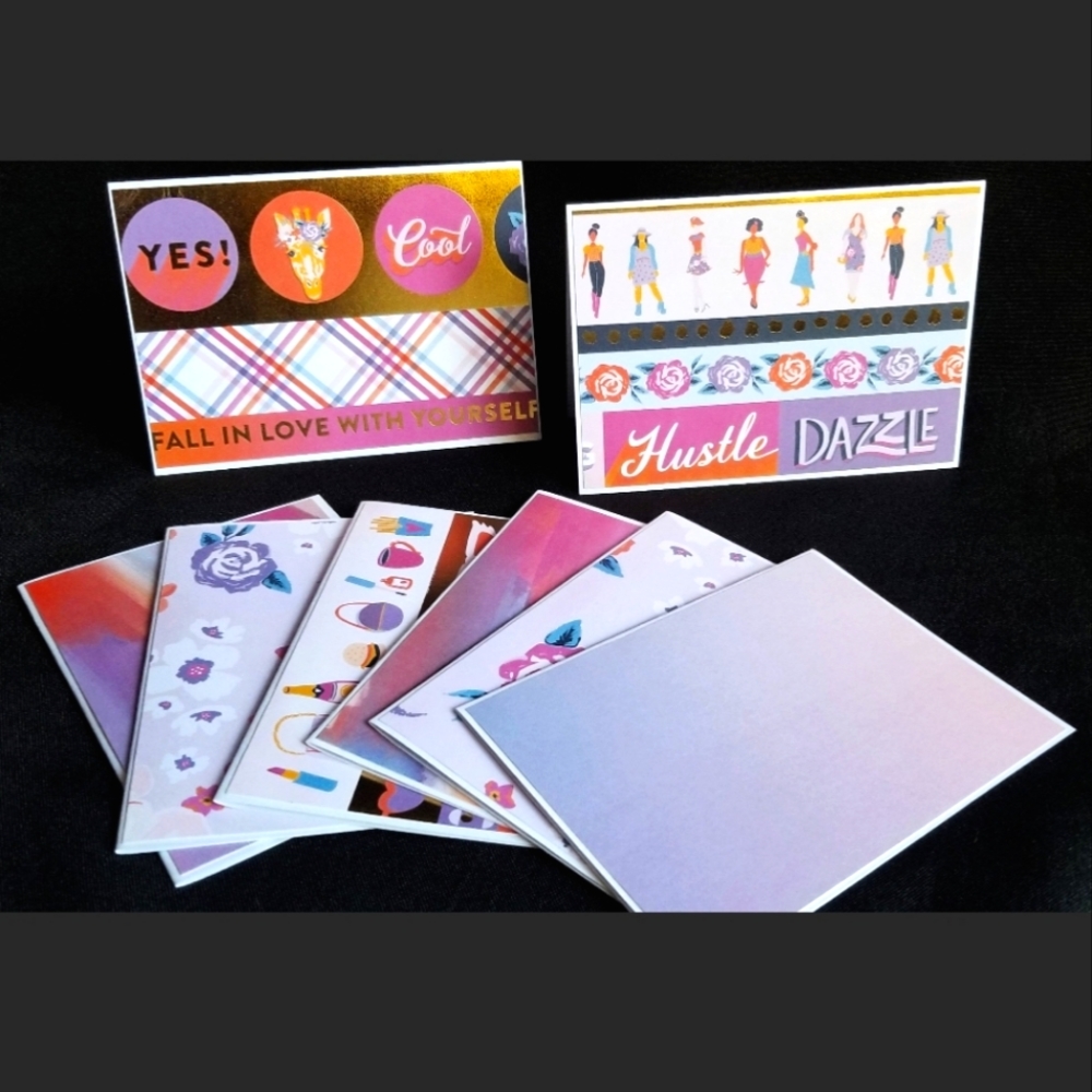 Self Love set of 8 handmade blank cards, body positivity & self confidence